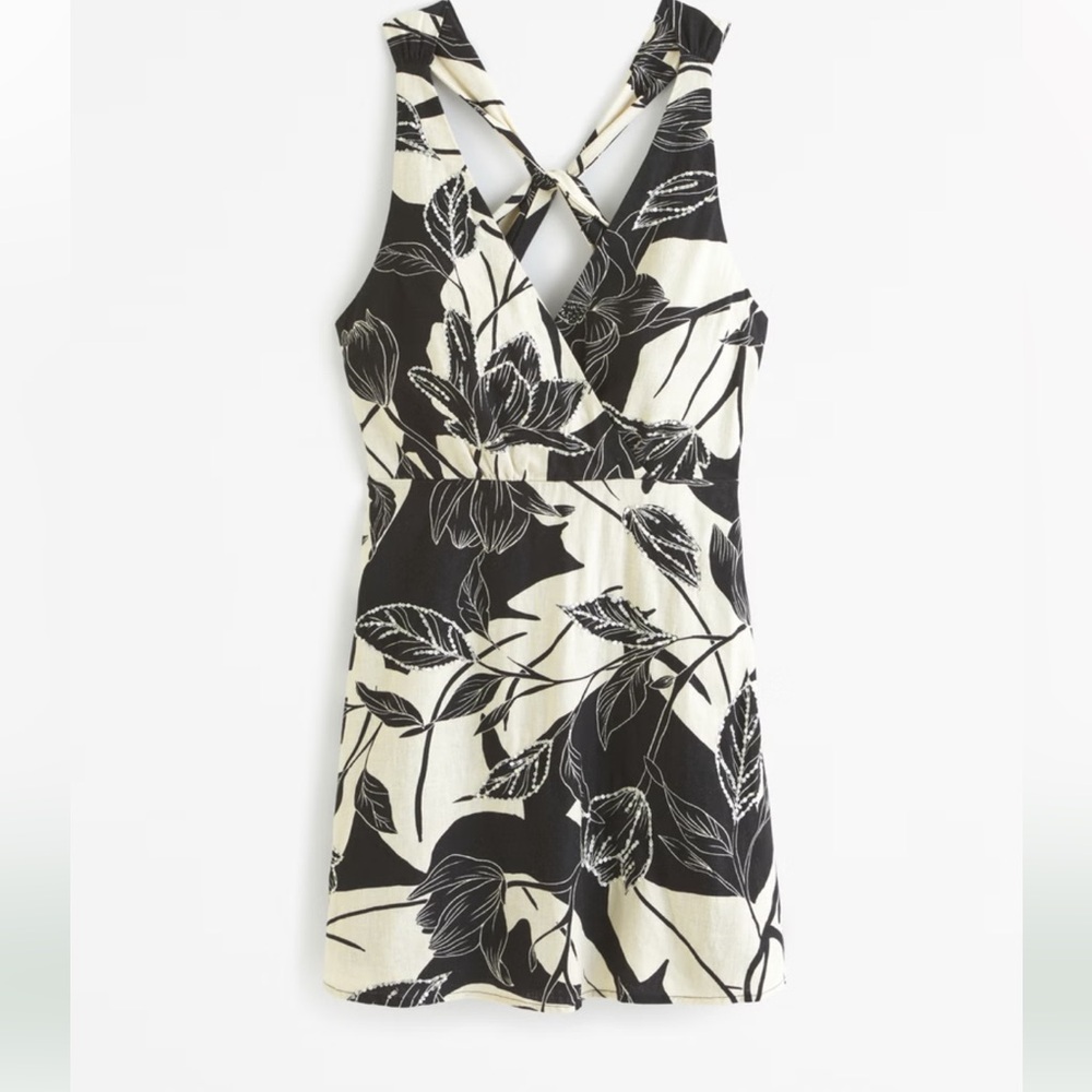 NWT Abercrombie Linen Blend Wrap Dress Size Large